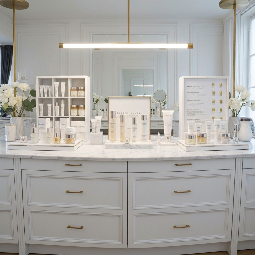 Atelier Luxueux DlaRosee - Espace d'exposition des produits cosmétiques haut de gamme